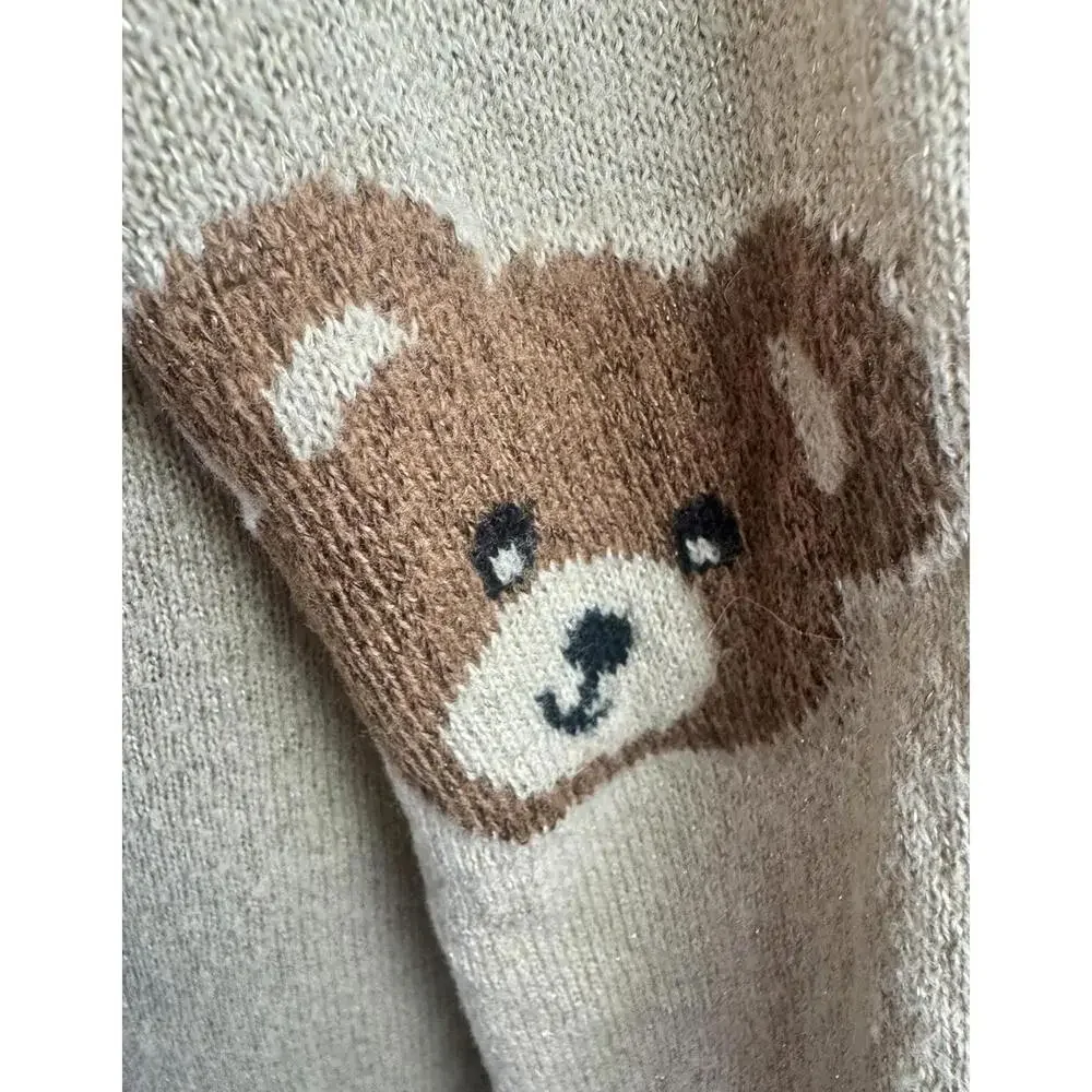 Amy Byer Teddy Bear Sweater | Cozy Knit Pullover | XL | Soft Kawaii Cottagecore - Picture 3 of 7